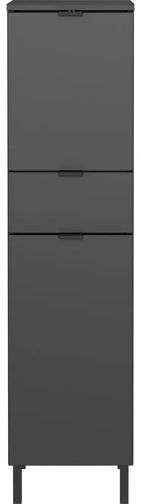 Antracitová vysoká/úzka kúpeľňová skrinka 30x120 cm Arcena – Germania