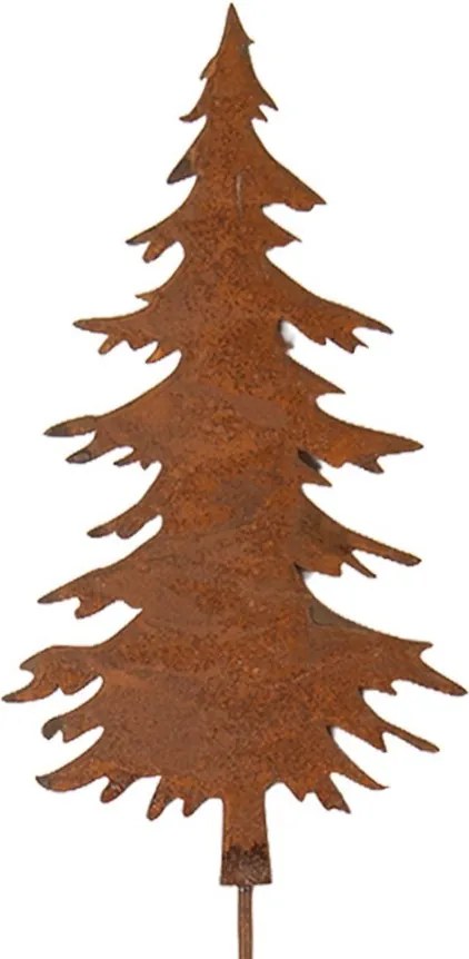 Rustikálny hrdzavý zápich stromček Christmas Tree Rust L - 11*1*52 cm
