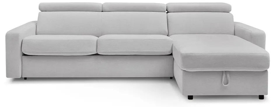 Svetlosivá rozkladacia rohová pohovka (variabilná) Monaco – Bobochic Paris