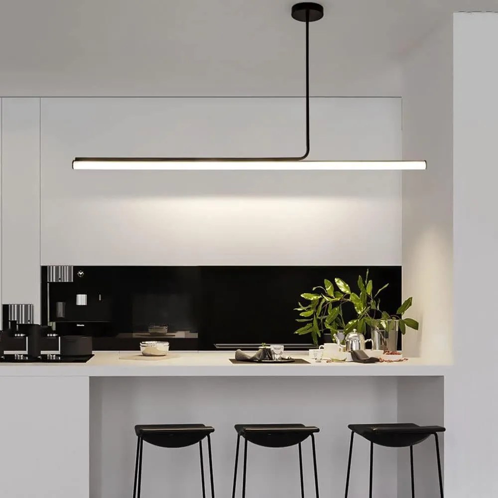 Toolight Toolight, LED stropné svietidlo 120cm, 14W, APP1659-CP, čierna, OSW-06990