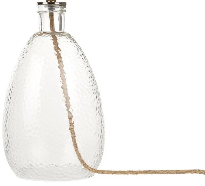 Sklenená stolná lampa priehľadná BLANCO Beliani