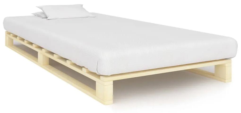 vidaXL Paletový posteľný rám, borovicový masív 100x200 cm