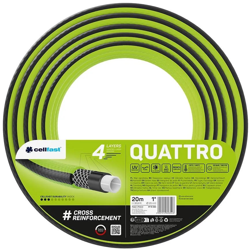 Záhradná hadica QUATTRO 4 vrstvy 1 20 MB 10-080