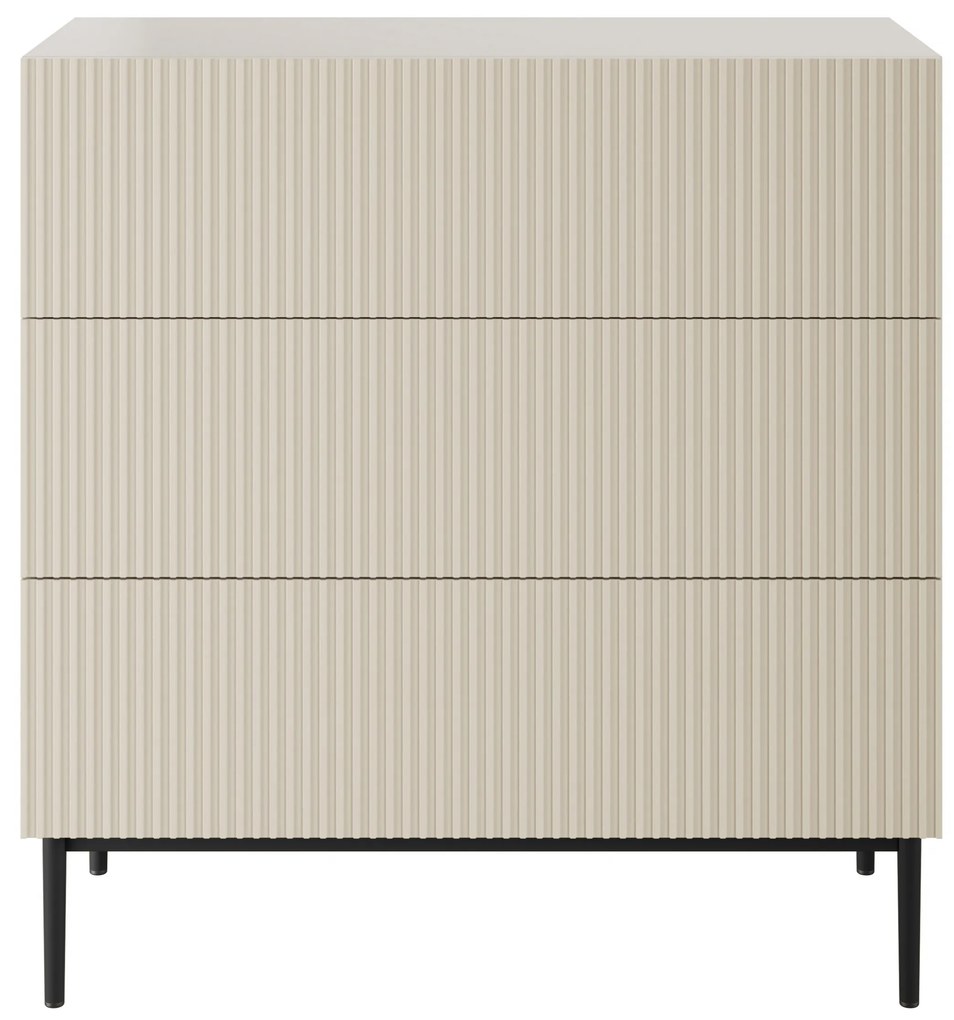 Komoda Nicole 100 cm - kašmírová / čierna