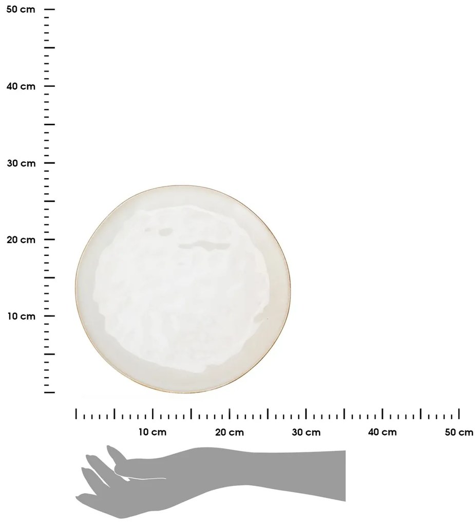 Kameninový tanier Sia, (fi) 27,8 cm, biely