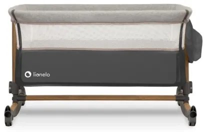Lionelo - Detská postieľka 3v1 LEONIE šedá/čierna