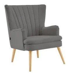 Sivé kreslo Zenia - Støraa