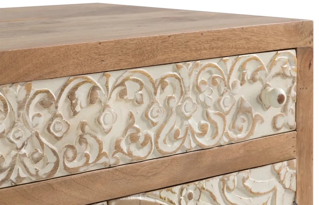 furniture-nabytek.cz - Masivní umyvadlová skříňka Delhi z mangového dřeva, lakovaná, hnědá – 80 cm