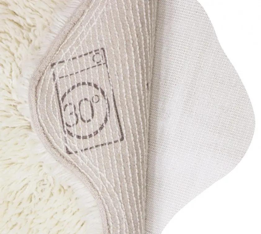Lorena Canals koberce Vlnený koberec Woolly - Sheep White - 75x110 tvar kožušiny cm