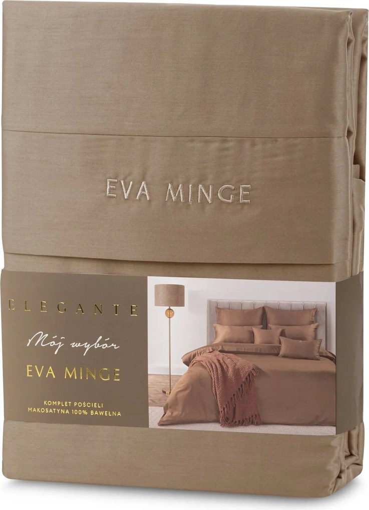 MAKOSATÉNOVÉ OBLIEČKY EVA MINGE ELEGANT1E 140X200 CM, 1 KS 70X80 CM SVETLOHNEDÉ