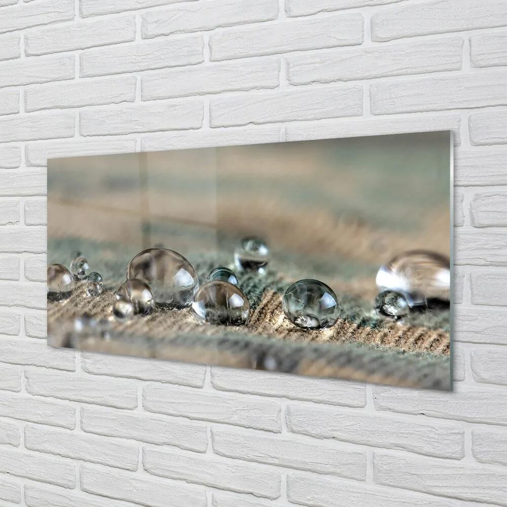 Obraz na skle Kvapky makro materiál 140x70 cm