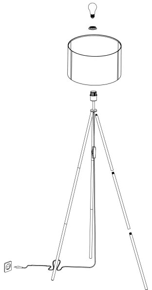 Eglo 43556 - Stojacia lampa ARNHEM 1xE27/40W/230V