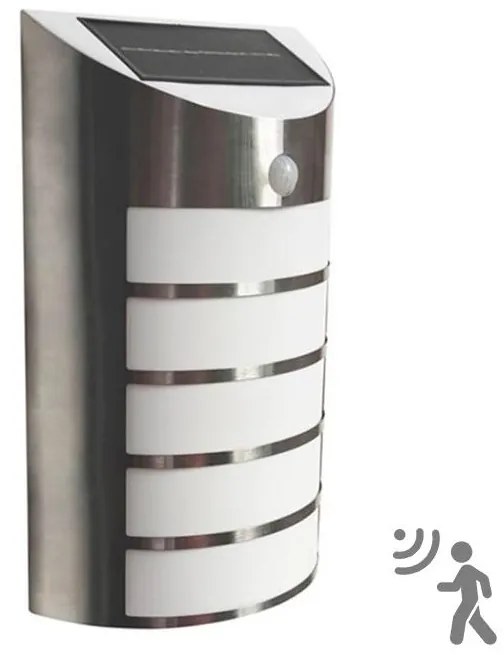 Polux LED Solárne nástenné svietidlo so senzorom SAFFO LED/3,7V 2000 mAh IP44 SA1566