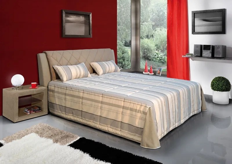 Posteľ Virginia 180x200 cm, béžová látka