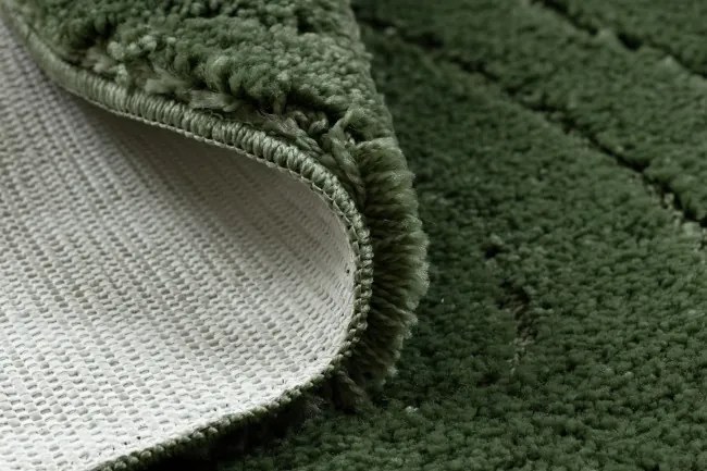 Kúpeľňový koberček SUPREME WAVES vlny, zelený kruh