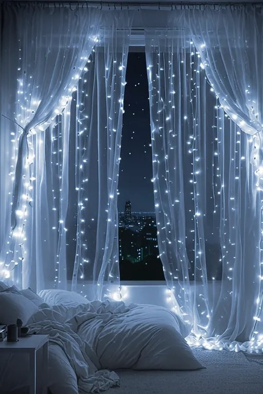 Vianočné svetielka vnútorné studená biela 100 LED