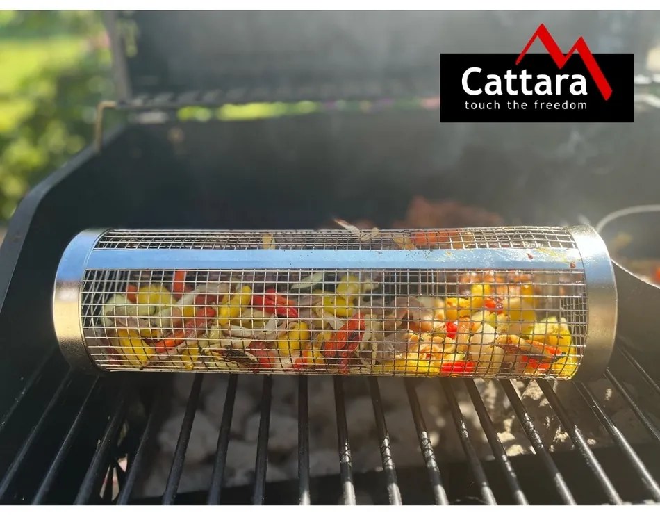 Cattara 13058 Grilovací valec, 9 x 30 cm, nehrdz. oceľ