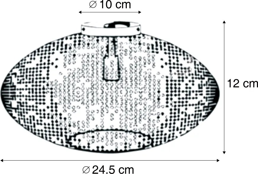 Orientálne stropné svietidlo čierne so zlatom 25 cm - Radiance