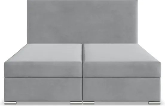 Manželská posteľ ZONZA Velvet 160×200 cm svetlosivá