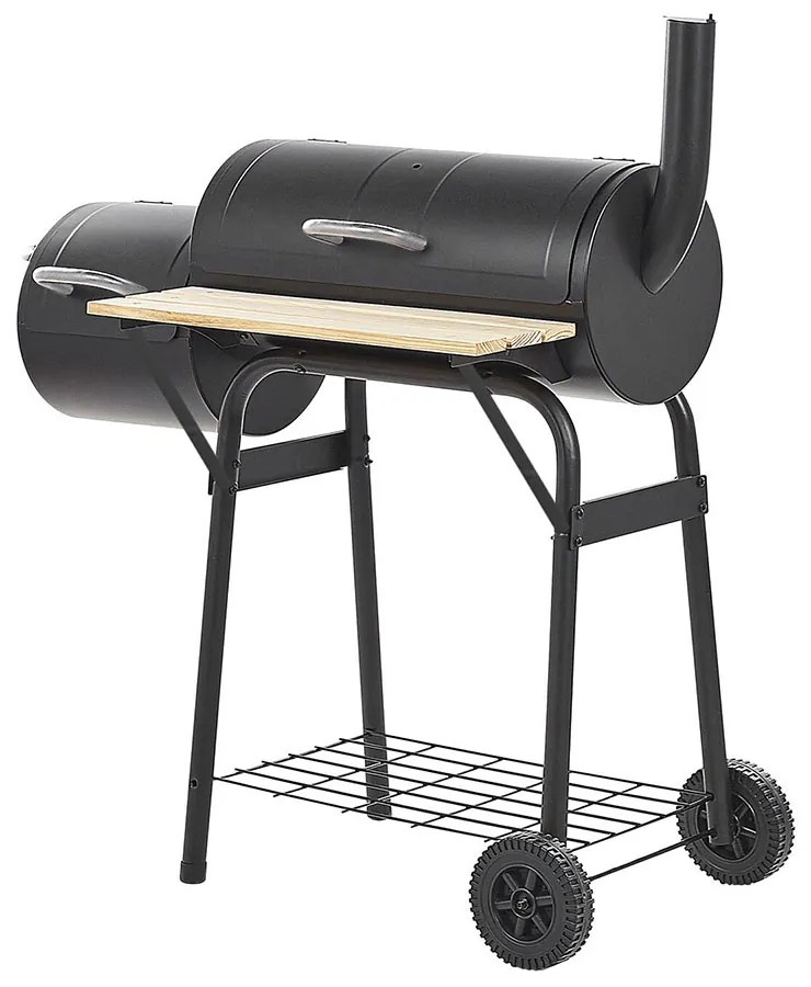 2 v 1 BBQ gril a smoker na drevené uhlie