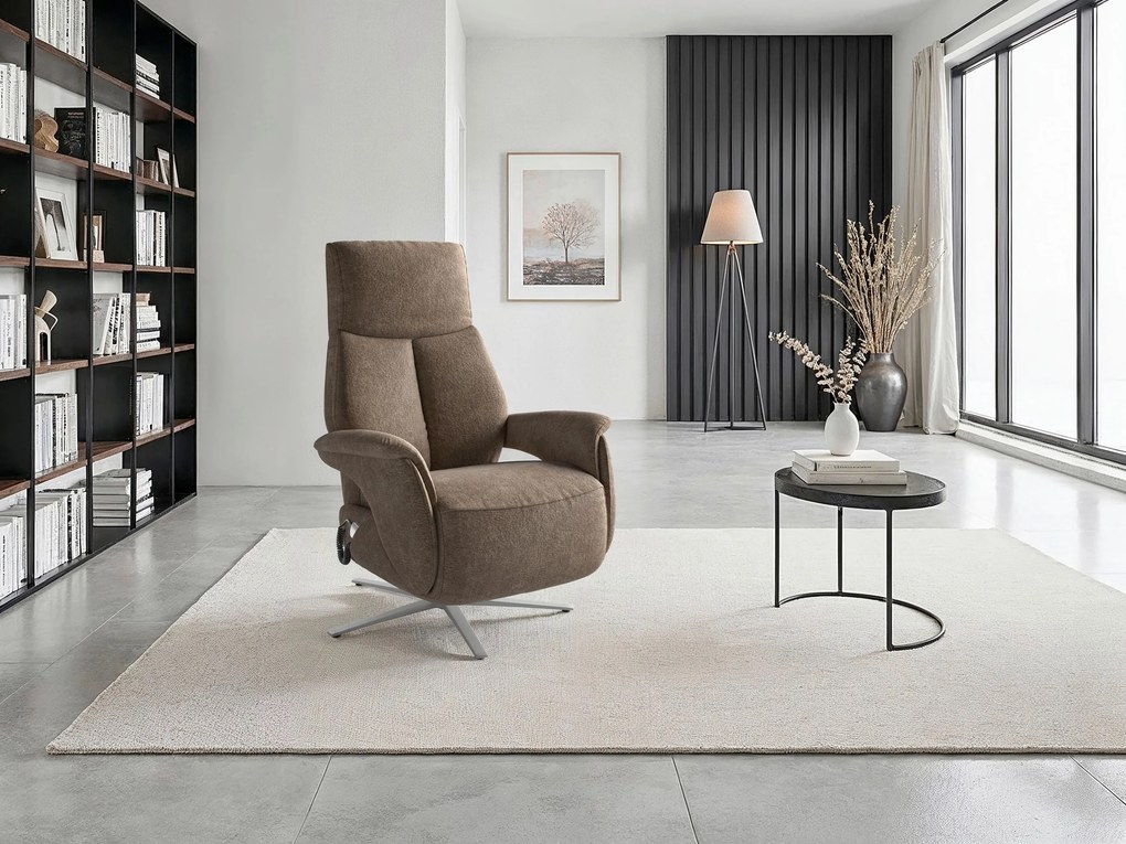 XXXLutz RELAXAČNÉ KRESLO, textil, hnedá Sit & More - Online Only obývacie izby - 0001440357V2