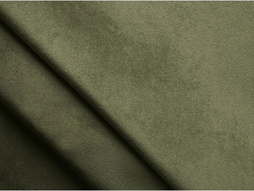 Zelená zamatová rohová pohovka (pravý roh/s leňoškou) Lani – Makamii