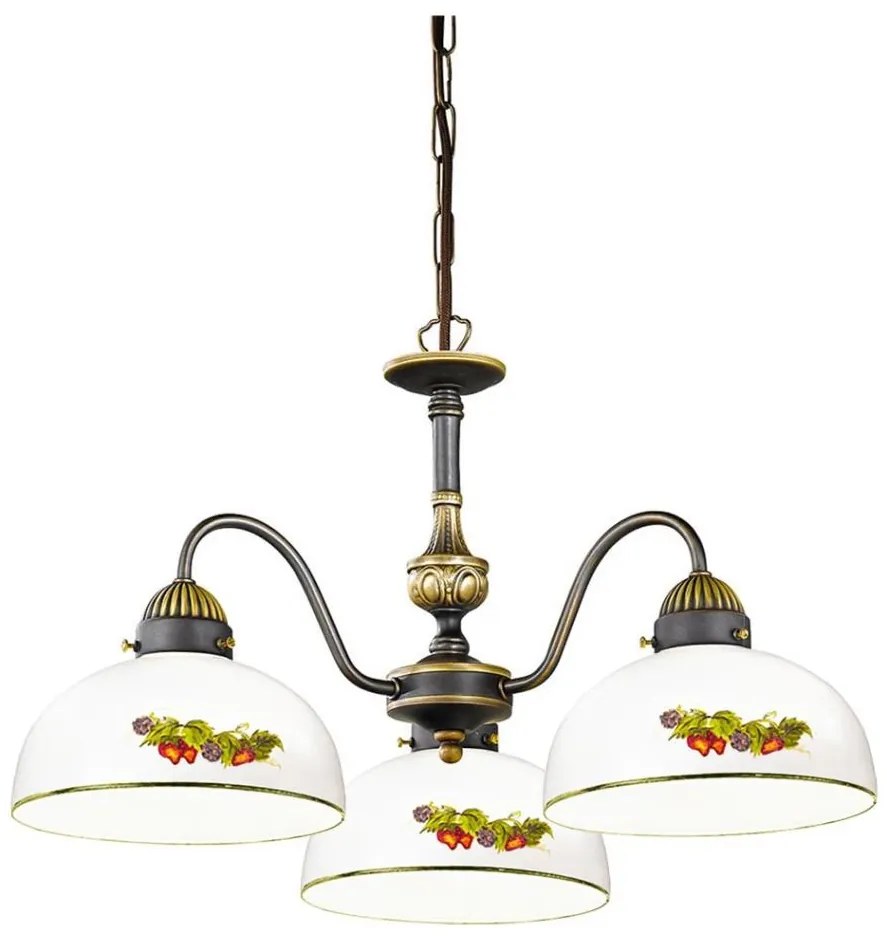Kolarz 731.83.121 - Luster na reťazi NONNA 3xE27/75W/230V víno/jahody
