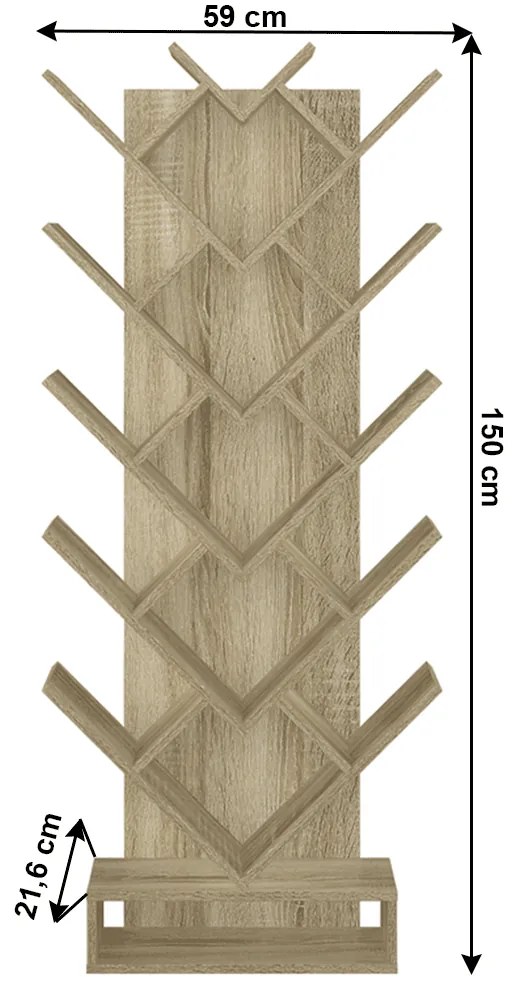 Regál Grisel (hnedosivý dub). Vlastná spoľahlivá doprava až k Vám domov. 1028898