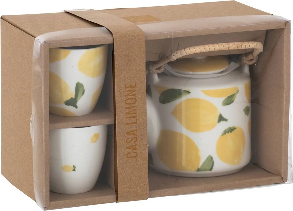 Set 2ks hrnček + kanvička s citrónmi Casa Limone - 16 * 11 * 12 cm / 600 ml