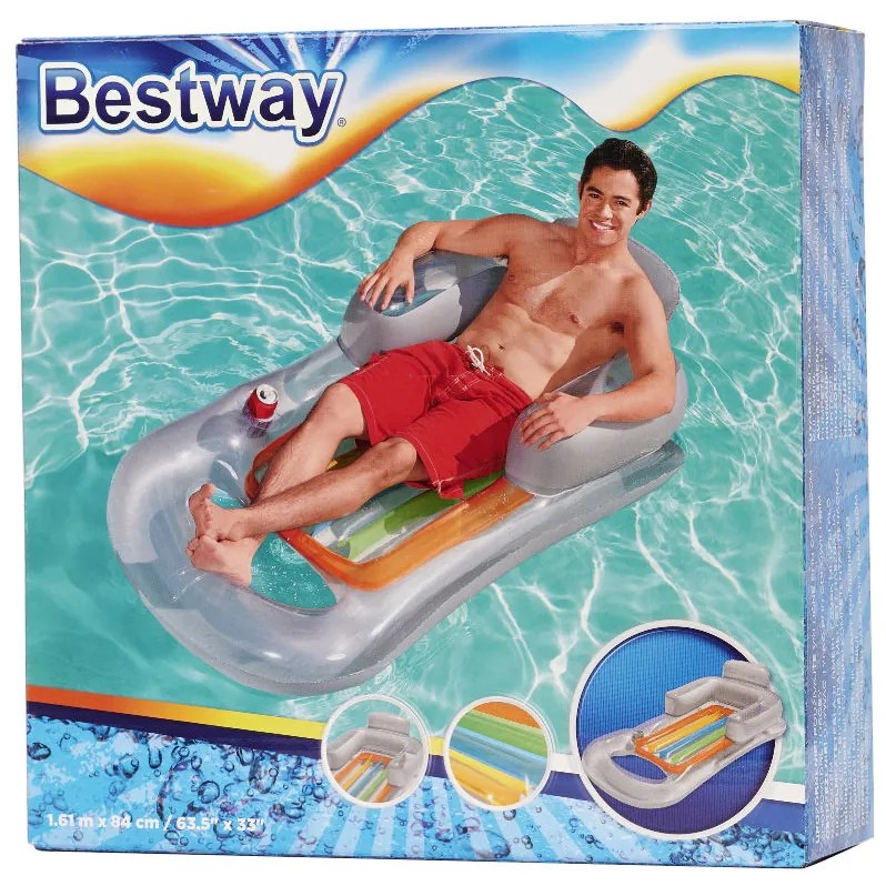 IKO Nafukovacie kreslo Bestway 43028 – sivé