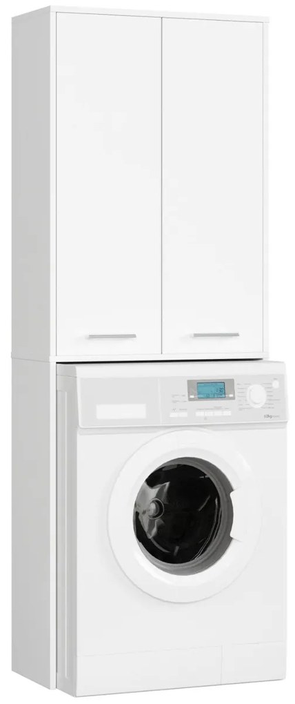 Kúpeľňová skrinka nad práčku Fin 2D biela