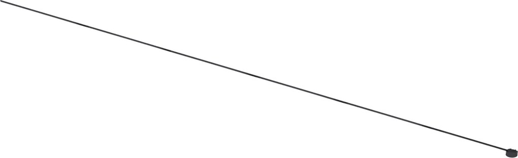 Moderný koľajnicový systém osvetlenia čierny 1-fázový 600 cm s okrúhlym zdrojom napájania - Magnetic