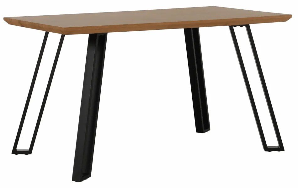 Jedálenský stôl, dub/čierna, 140x83 cm, PEDAL