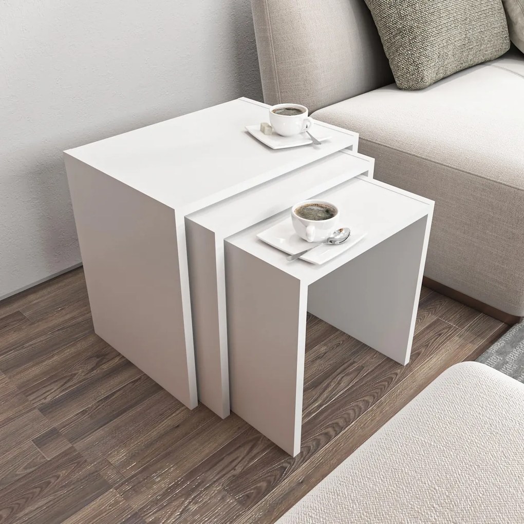 Skladací stôl SHP White, 3 ks