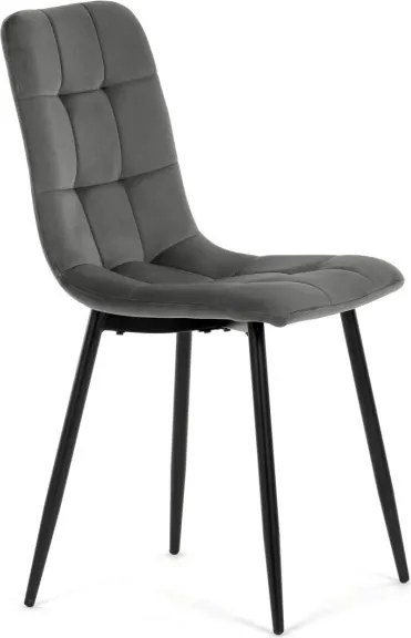 Jedálenská stolička zamatová, sivá CT-281 GREY4