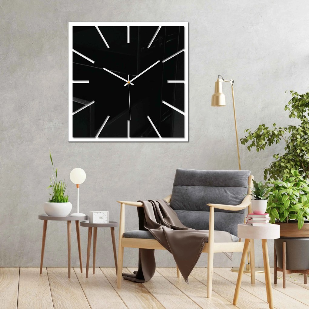 Nástenné hodiny zrkadlové rozmer 30 - 50 cm: Strieborné ručičky Biela Biela 30 cm 4201-68575 X0100
