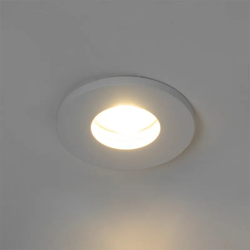 Sada 6 moderných kúpeľňových zapustených bodových svetiel biela - Shed