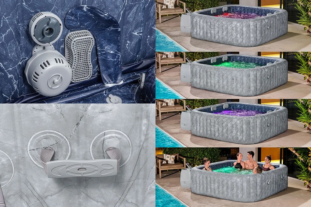 BESTWAY Lay-Z-Spa San Francisco HydroJet Pre Vírivka, 230 x 230 x 71 cm, 7 osôb 6001Q