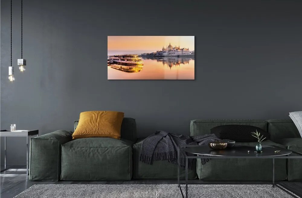 Obraz na skle West morská loď 100x50 cm