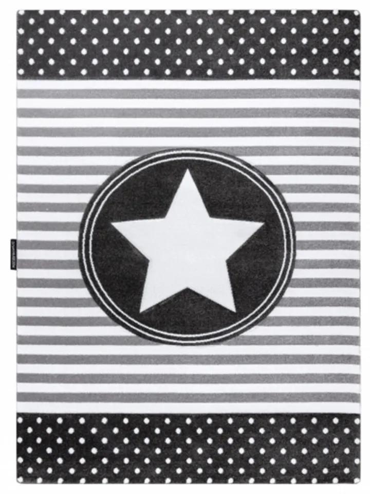 Detský kusový koberec Hviezda sivý, Velikosti 120x170cm