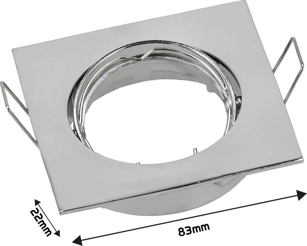 BERGE Halogénové pohyblivé svietidlo štvorcové chróm