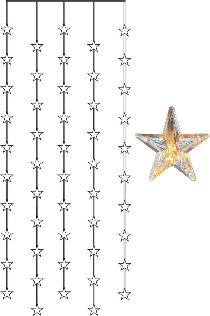 STAR TRADING Svetelný LED záves Star Curtain 90 × 200 cm