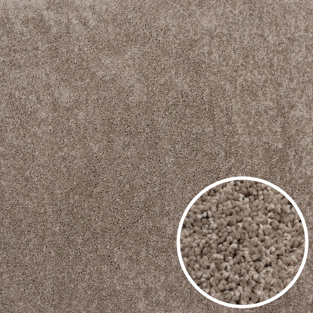 Metrážny koberec Bali 274, na mieru, šíře 4m, hnedá, filc, detská izba