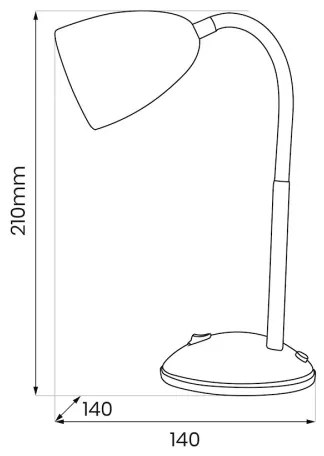 Stolná lampa LOGIC 1xE27/60W/230V čierna