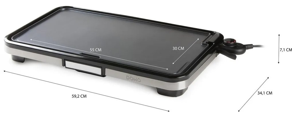DOMO DO9263G stolný elektrický gril Plancha XXL