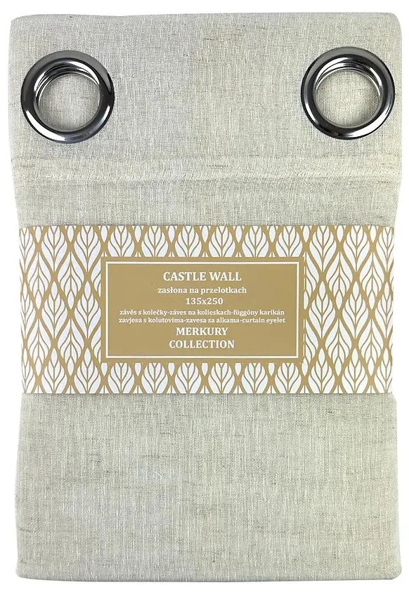 Záves na prechodkách Castle Wall 135x250 natural Merkury Home