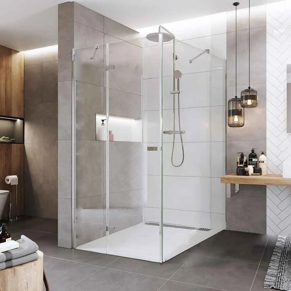 Mereo Mereo, Novea sprchový kút, obdĺžnik, ľavé dvere a pevný diel, sklo Číre, MER-CK10317ZL