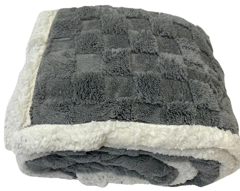 Deka luxury baranková z mikroplyšu tmavo sivá 200x230cm TiaHome