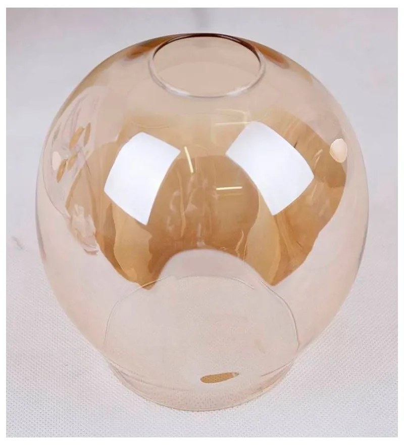 Čierne závesné svietidlo so skleneným tienidlom Aspa - Candellux Lighting