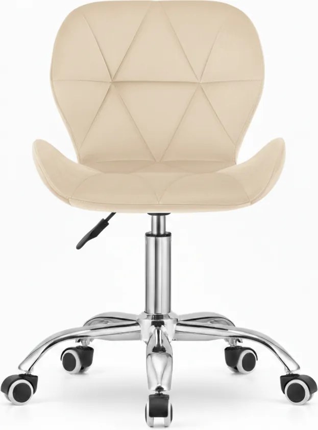 Krémové kancelárske kreslo AVOLA VELVET